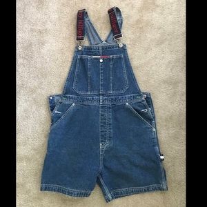 Vintage 90’s Tommy Hilfiger Short Denim Overalls